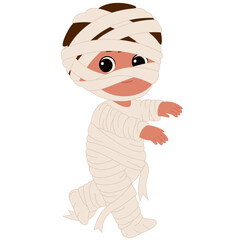 Spooky Halloween character featuring a variety of classic icons including a witch, vampire, ghost, skeleton, and pumpkin-headed creature, perfect for Halloween-themed illustrations and designs