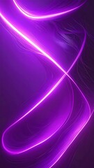Abstract swirling, vibrant purple, neon lines
