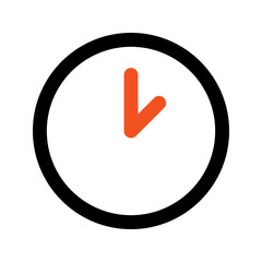 clock outline color icon