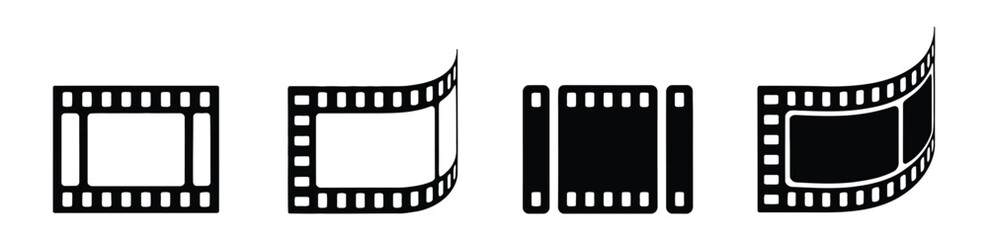film strip silhouette vector illustration,film strip icon