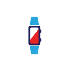 Colorful Smartwatch Icon with Battery Indicator.