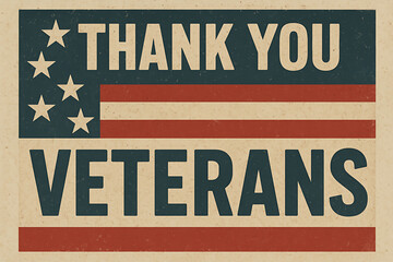 Fototapeta premium Retro propaganda style vintage poster with bold letters 