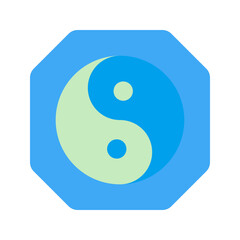 yin yang duo tone icon
