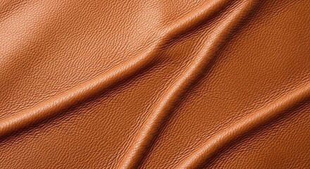 Rich Brown Leather Texture with Subtle Drape and Grain