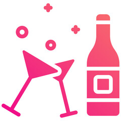 wine gradient fill icon