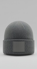 都会の静寂、グレーのニット帽