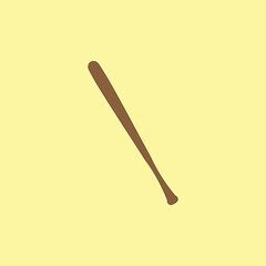 Wooden baseball bat vector illustration. Sport equipment