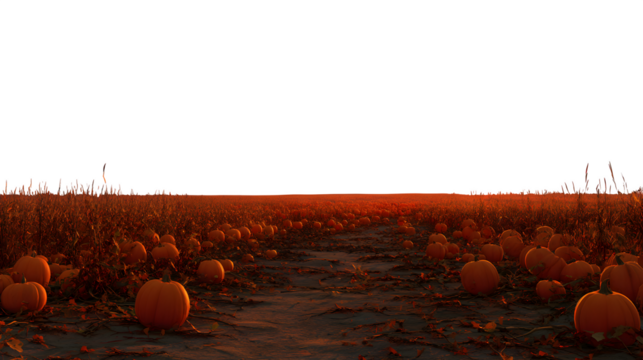 Pumpkin Patch Path, isolated on transparent background