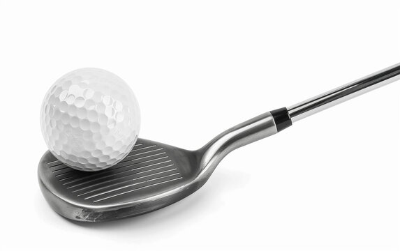 golf ball on tee isolated on white background PNG.