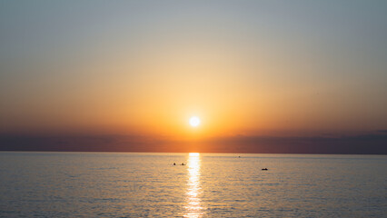 sunset over the sea