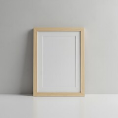 木製の額縁、静謐な空間