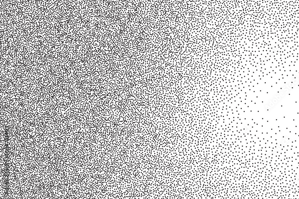 Poster noise gradation texture background. vector dotwork monochrome pattern. abstract grain noise gradient