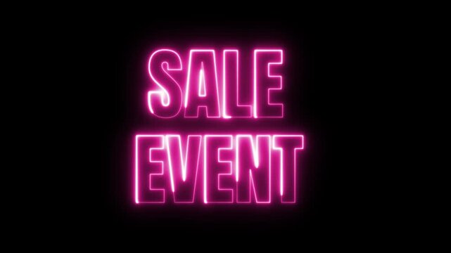 Huge Sale Event! Neon Pink Sign Animation
