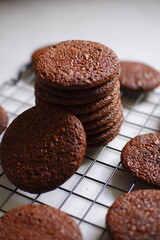 Pile of brownie cookies 