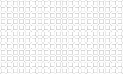 Grey outline square and dash line seamless pattern. Vector Repeating Texture.