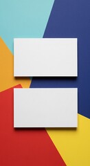 彩り鮮やかな背景と空白の名刺