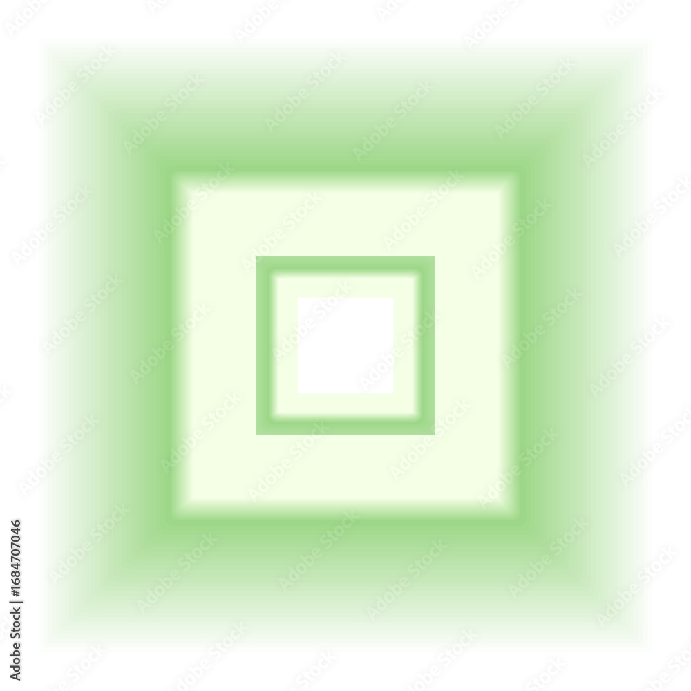 Poster blur square gradient shape. y2k retro geometric forms. green color icon isolated on transparent back