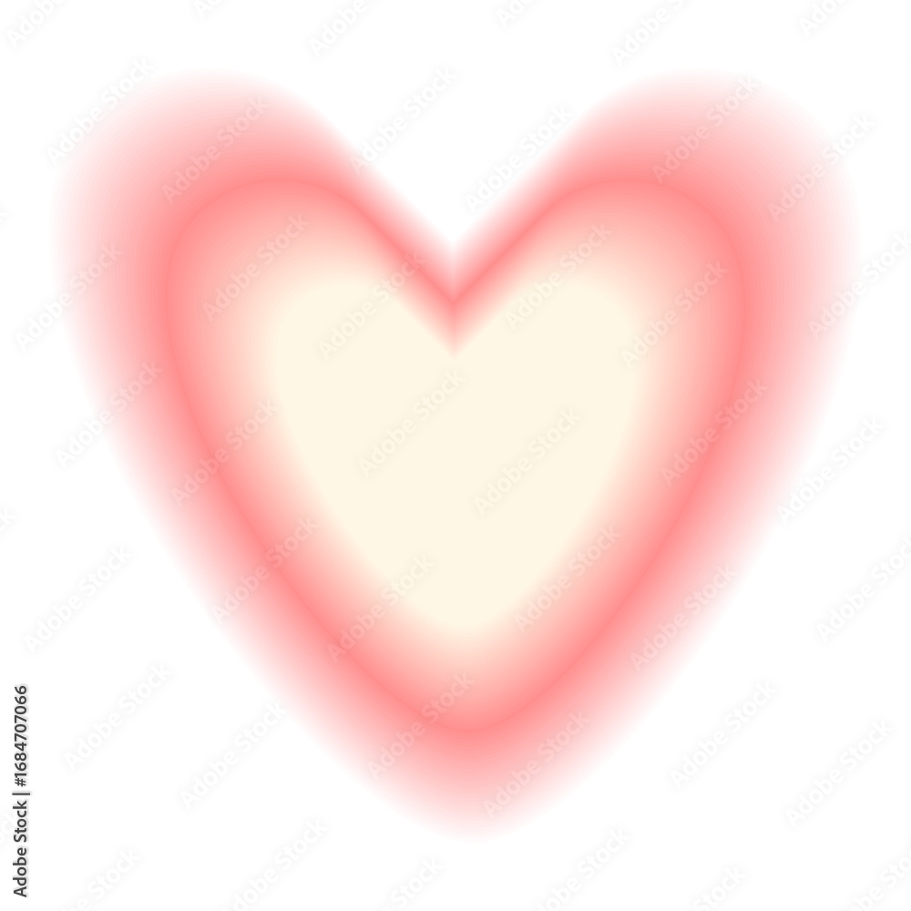 Poster smooth gradient heart shape. y2k retro form. coquette icon isolated on transparent background. trend