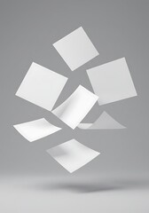 空間に舞う白紙、静寂の躍動