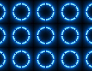 Abstract neon circle pattern