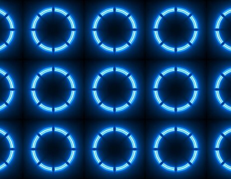 Abstract neon circle pattern