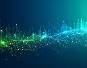 Abstract network design with vibrant gradient colors