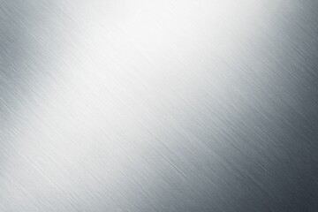 Brushed metal texture background with smooth diagonal grain and light gradient effect for creative industrial and technology designs. Ai generative