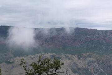 fog in the mountains