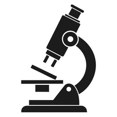 Microscope vector clean black silhouette design white background