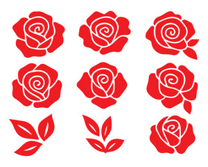 ecorative rose with leaves Flower