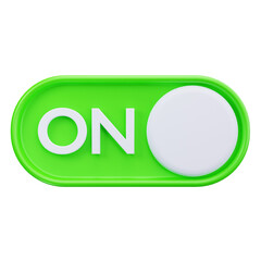 3D Toggle Switch Button On