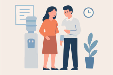 office life working employee boss pose vector illustration