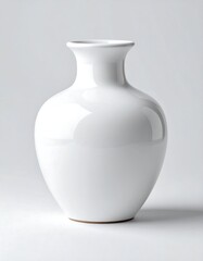 White Vase on a Light Background.