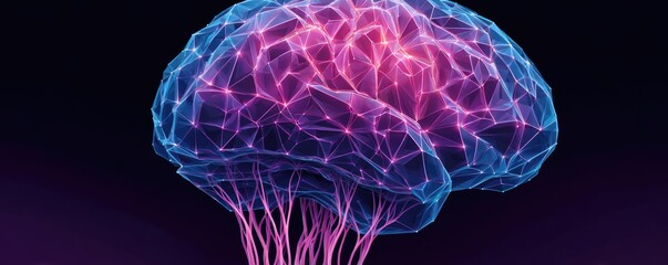 Neurological symptoms of numbness and tingling concept. Abstract brain design with colorful neural connections.