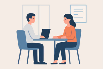 office life working employee boss pose vector illustration