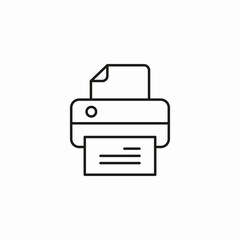 document printer machine icon sign vector