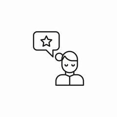 female favorite star icon sign vector