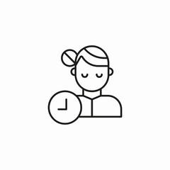 female user schedule icon sign vector