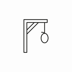 gallows noose rope icon sign vector