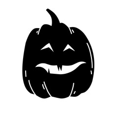 Halloween pumpkin silhouette icon