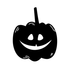 Halloween pumpkin silhouette icon