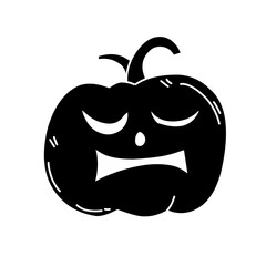 Halloween pumpkin silhouette icon