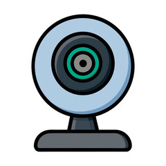 Flat a webcam vector illustration design
