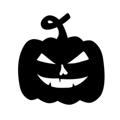 Halloween pumpkin silhouette icon