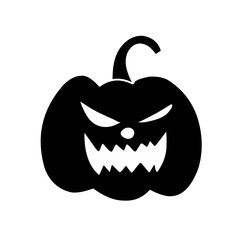Halloween pumpkin silhouette icon