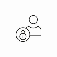 user profile security icon sign vector