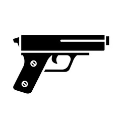 Fototapeta premium Handgun, pistol, gun - vector icon