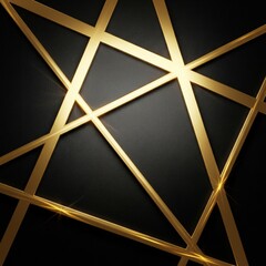 Intersecting Golden Line Grid – Modern Black Abstract Background
