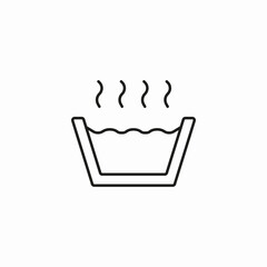hand wash hot icon sign vector