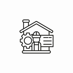 home repair information icon sign vector